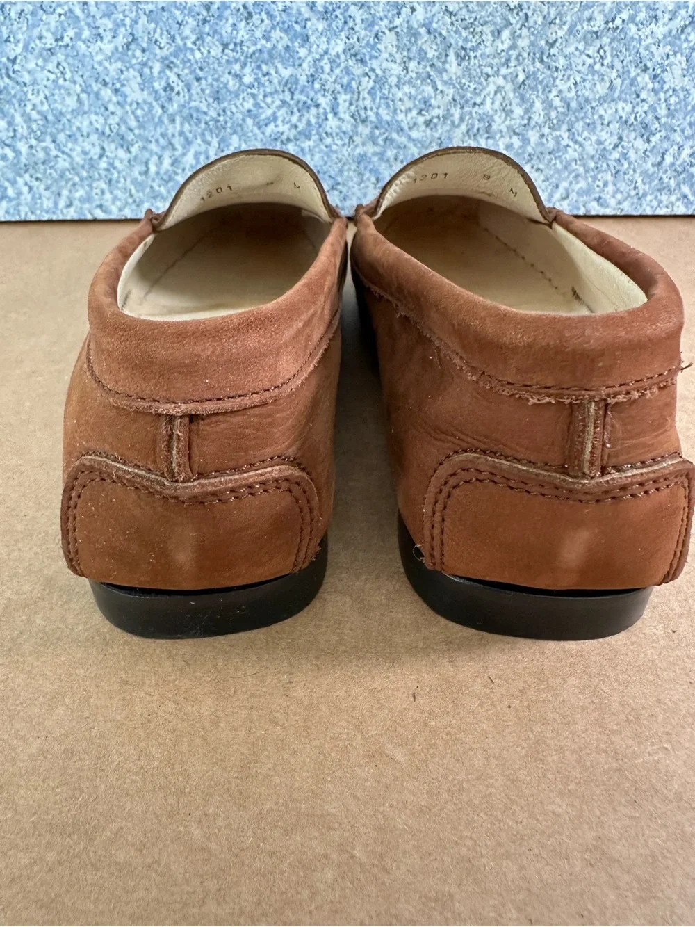 Adrienne Vittadini Sport Brown Suede Penny Loafers Sz 9